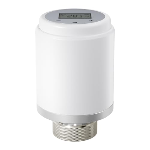 iFutniew ZigBee Intelligentes Thermostatventil für Heizkörper, App-programmierbarer Fernbedienung, funktioniert mit Alexa und Home
