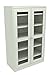 Tennsco CVDJ2478A-N-LGY Jumbo Traditional Cabinet with Clear View Doors, Unassembled, 48" Width, 24" Depth, 78" Height, 5 Openings, Light Grey