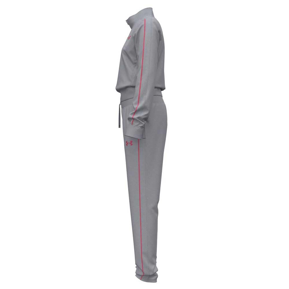 Dres dziecięcy Icon Knit Crop Tracksuit szary Under Armour