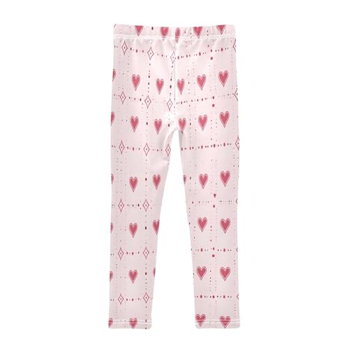 Toddler Girls Leggings Printed Yoga Pants Leggings Hearts on The Background for Kids2