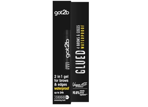 Got2b glued for Brows & Edges eyebrow gel, vegan waterproof eyebrow gel, fast drying with no residue or stickiness 16ml