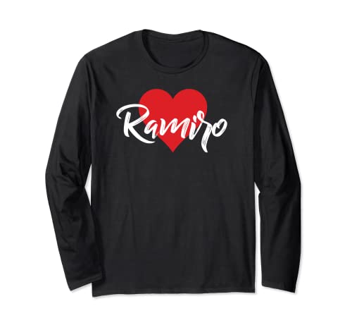 I Love Ramiro Vorname T-Shirt I Herzname Langarmshirt