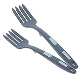 NOLITOY 2stücke Silikon Kochgabel Hitzebeständige Multifunktionsgabel Für Spaghetti Nudelgerichte Ergonomischer Griff Lebensmittelecht Für Küche Restaurant Hot Pot
