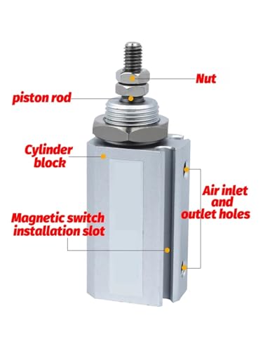 Vérin pneumatique à double effet CDJP2D6 micro-aiguille type SMC 20mm - 4