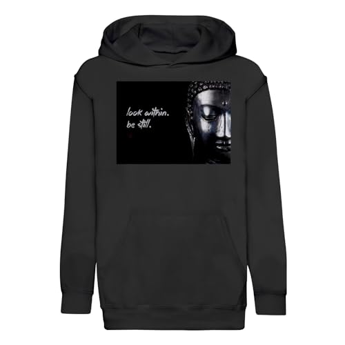 Sweat à capuche enfant Look Within inspiration bouddhiste