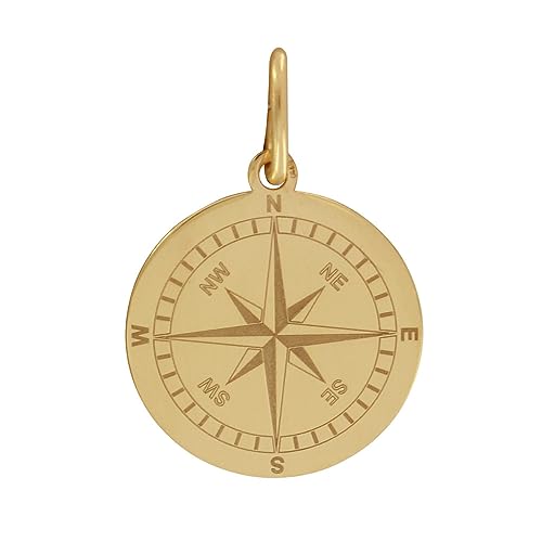 Pendentif Rose des Vents Argent Doré, le cadeau symbolique idéal