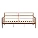 Walker Edison Mid Century Modern Wood Spindle Daybed Headboard Footboard Bed Frame Bedroom, Twin, Caramel
