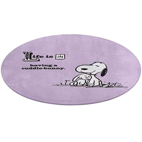 スヌーピー ラグマット 60*60cm 80*80 90*90 丸型 洗えるラグマット 丸 カーペット THEBEASTPIE 滑り止め 転倒防止 円形マット 玄関マット バスマット 洗面台 キャラクター かわいい おしゃれ