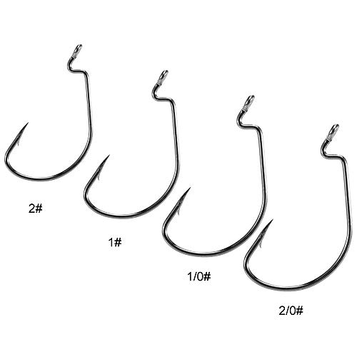 Yialia 10 PCS ganchos de pesca de alta de aço carbono isca macia ganchos de peixe anzóis equipamento