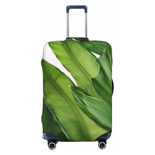 Fresh Banana Leaves Luggage Covers for Suitcase Elastic Suitcase Cover Protector Dustproof Anti-Scratch Thicken Travel Luggage Cover Washable Baggage Covers Fit 18-32 Inch Luggage Large