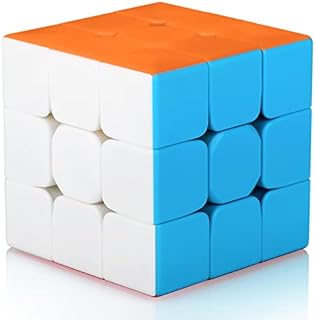 TOYESS Speed Puzzle Cube 3x3 Stickerless, Smooth Magic Cube 3x3x3, 3D Puzzle Toy Gift Christmas Stocking Fillers for Kids & Adults & Boys