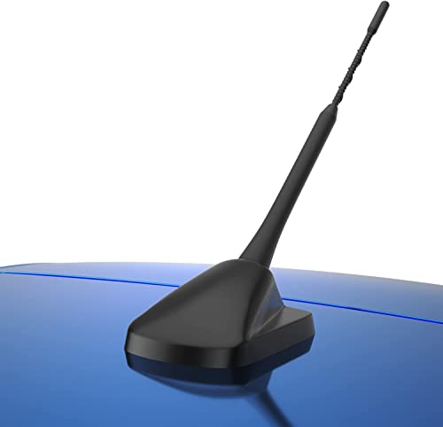 Pickpiff Antenne Voiture 23 Cm avec Amplificateur, Antenne Radio Voiture Universelle Toit Court, Antenne De Toit Automobile pour Réception Am & FM, Antenne Tige Autoradio avec Filetage M4, M5, M6