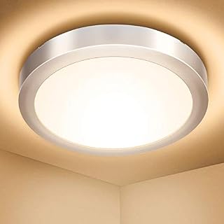 Bathroom LED Ceiling Light, Ceiling Light Fitting IP54 Waterproof 18W 1700LM 3000K Warm White 120W Equivalent Round Flush Ceiling Lights for Kitchen Living Room Bedroom and Hallway Ø 22cm