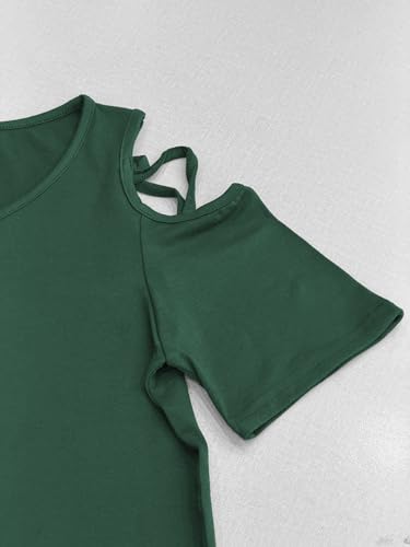 Image of Jar of Love Women's Summer Tops Short Sleeve Cold Shoulder Tops T-Shirts for Women Spring Summer Tops Loose Fit Tunic 2026