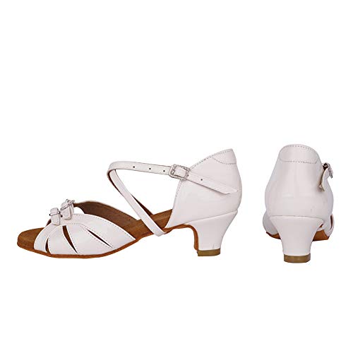 TINRYMX Girls Latin Dance Shoes Low Heel Practice Ballroom Shoes for Kids3