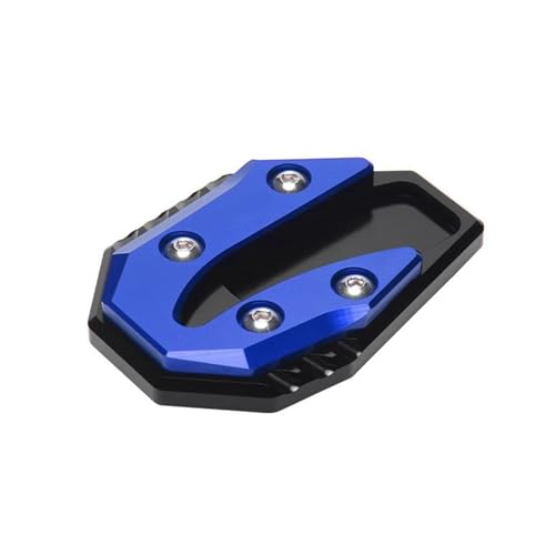 ヤマハ エアロックス155 Nマックス 125 155 NVX155 用 オートバイ用キックスタンド 拡張パッド サイドスタンドサポート 延長プレート(Blue)