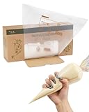 Bake Choice 16 Inch Large Piping Bags, 100PCS Thickened Disposable Pastry Bags, Anti Burst Icing Bags for Cream Frosting, Non-slip Frosting Bags, Cake & Cookie Decorating Supplies