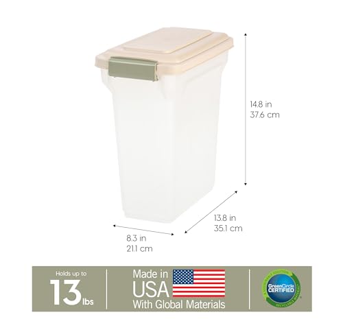 image for IRIS USA WeatherPro Airtight Dog Food Storage Container, Up to 13 lbs,