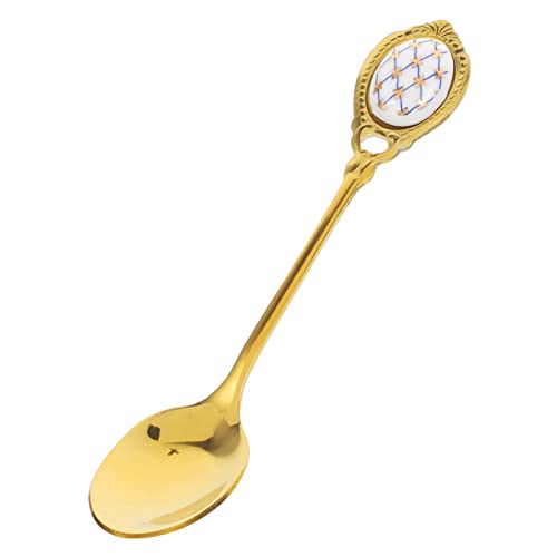 HOLIDYOYO Cucchiaio Da Caffè in Acciaio Lucidato Specchio Piccolo Per Dessert e Mescolatura Posata Elegante Riutilizzabile Per Tè e Gelati Resistente Design Ergonomico