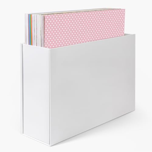 Image of tutata Scrapbook Paper Storage Organizer, 12x12 Paper Storage Organizer, Scrapbook Storage Bin for 12 inch x 12 inch Paper- 1 PACK