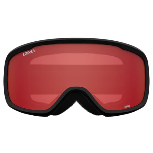Image of Giro Roam Ski Goggles - Snowboard Goggles for Men, Women & Youth - Black Wordmark Strap with Amber Scarlet /Yellow Lenses