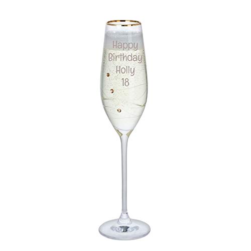 Verre à champagne Dartington cristal et paillettes dorées pour une dégustation de prestige