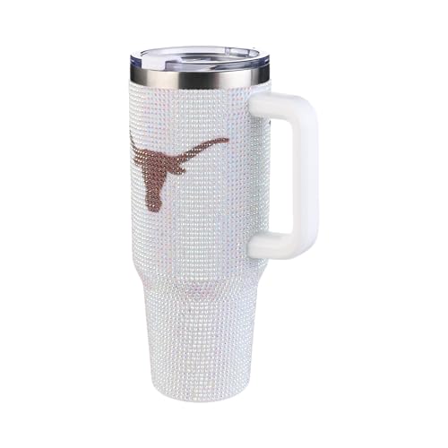 Image of The Memory Company Officially Licensed 40oz White Bling Game Day Tumbler, University of Texas