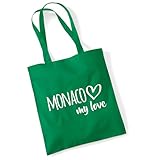 Durable et certifié : Monaco my love Sac réutilisable fabriqué en coton de haute qualité et certifié selon la norme OEKO-TEX Standard 100.
