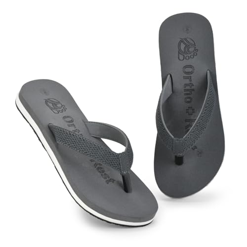Image of Ortho + Rest Women's Flip Flops | Slippers for Women | Orthopedic Lightweight Comfortable Flat Casual Stylish Dr Chappals and House Flip flops For Ladies and Girl's