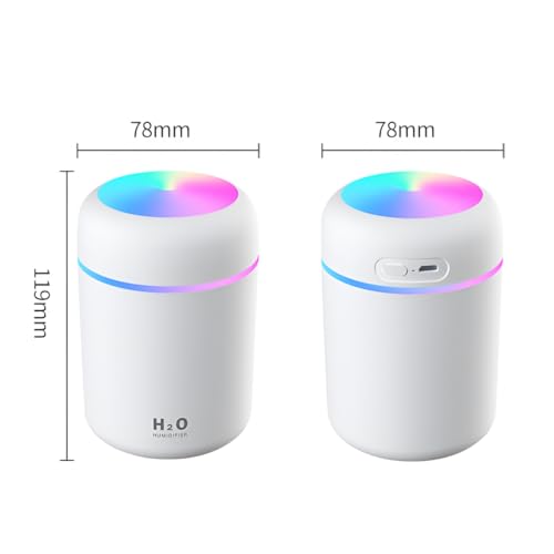 Umidificador de Ar Difusor de Ambiente Aromas 300 ml Portátil Ultrassonico Vaporizador Aromatizador