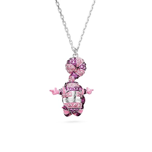 Swarovski Alice in Wonderland pendant, Cat, Pink, Rhodium Finish4