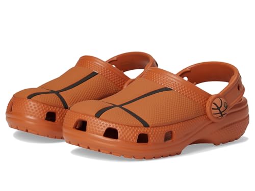 Crocs - Zuecos clásicos infantiles unisex con diseños y gráficos, para niños pequeños, Basketball, 6 Toddler