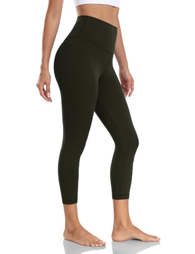 HeyNuts Yoga Pro Leggings 21'' Capri, Buttery Soft High Waisted Lounge Yoga Pants