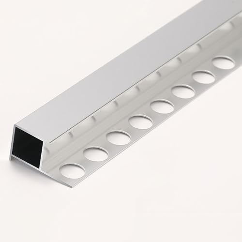 Perfil angular de aluminio de 125 cm para remate estético de paredes de baños y cocinas 2