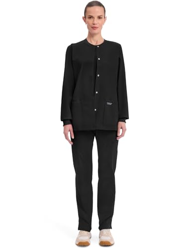 Cherokee Scrub for Women Snap Front Jacket with 3 Pockets, Fade Resistant, 2-Way Stretch, Soft & Durable Fabric - WW340