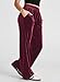 Herseas Women's Velvet Pants Y2K Casual Waist Joggers Fashion Wide Leg Loose Running Red Lounge Travel Pants Small