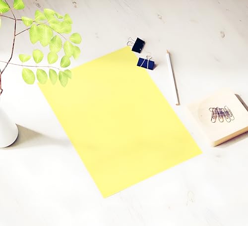 Image of A4 Premium Royal Yellow Paper - 80 GSM Ultra Smooth Finish | Double Side Printable Colored Sheets For Invoicing, Office, Craft, Letterhead & Projects | Pack of 100 Sheets (Royal Yellow)