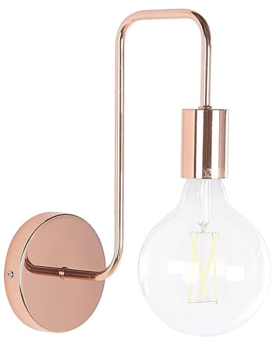 Vägglampa Koppar Metall Exponerad Glödlampa Savena
