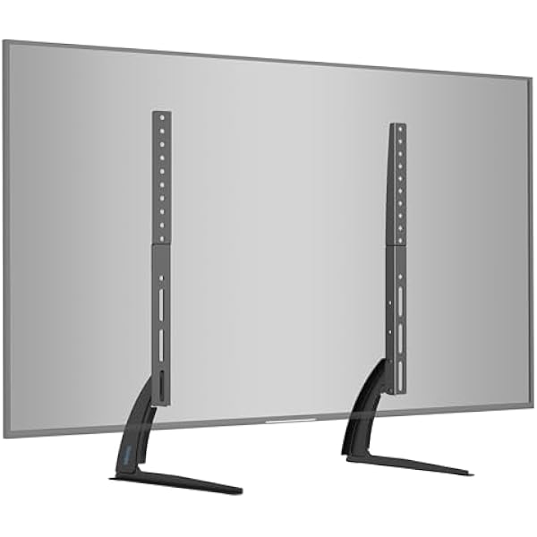 BONTEC Stojak TV 22-65 cali, Regulacja Wysokości 580-700 mm, Wysoka Stabilność, Kompatybilny z VESA 50x50-800x400 mm, 2 Opcje Instalacji, Uniwersalny Stojak Telewizyjny z Antypoślizgowymi Nóżkami