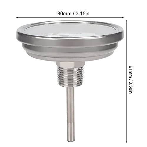 Miniatura 2 de Termómetro De Olla De Acero Inoxidable, Termómetro Con Esfera Metálica Para Elaborar Cerveza Con De Vidrio, Fácil De Instalar