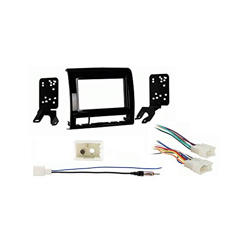 Harmony Audio Compatible with Toyota Tacoma 2013 2014 Double DIN Stereo Harness Radio Install Kit Gloss Dash