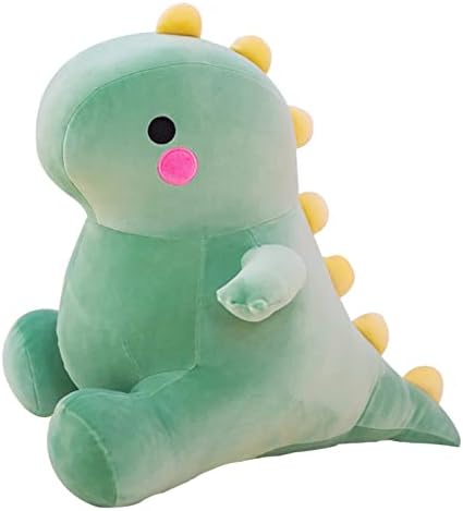DUANMUL Cute 8in Plush Dinosaur, Soft Stuffed Fat Dino Doll, Adorable Birthday Gifts for Kids, Girls & Boys (Green)