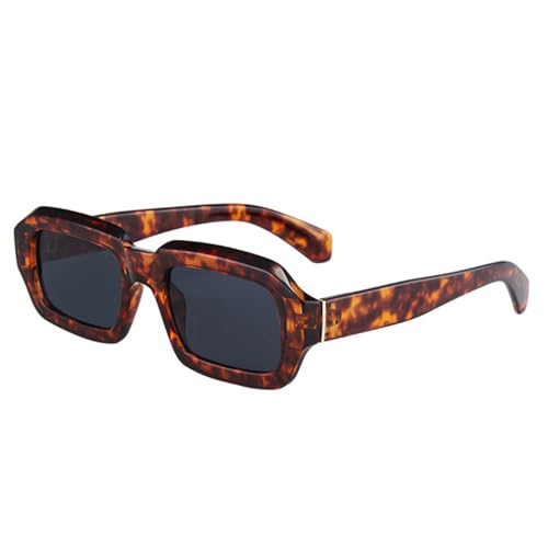 Lunettes de soleil rectangulaires géométriques aux finitions soignées et au design rétro