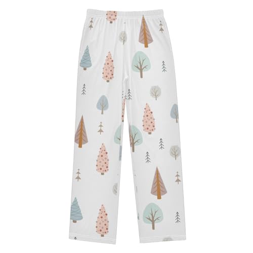 Boys' Pants Christmas Trees Winter Boho Long Bottoms Jogger Pants Elastic Waist Trousers with Pockets S-XL