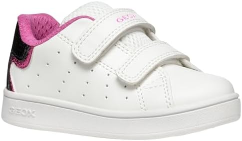 Geox J Eclyper Girl A Sneakers voor meisjes, Wit-rosgoud., 31 EU