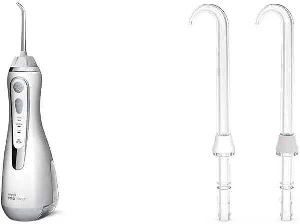 Cordless Advanced Water Flosser for Teeth, Gums, Braces, Dental Care with Travel Bag amp Implant Denture Replacement Tip