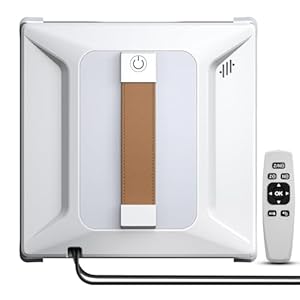 Ehomfory Fensterputzroboter mit Fernbedienung, 6000PA Starke Saugkraft, Automatischem Wasserstrahl mit 100ML Tank, Intelligente Routenplanung, Kantenerkennung, Geeignet für alle Glatten Oberflächen