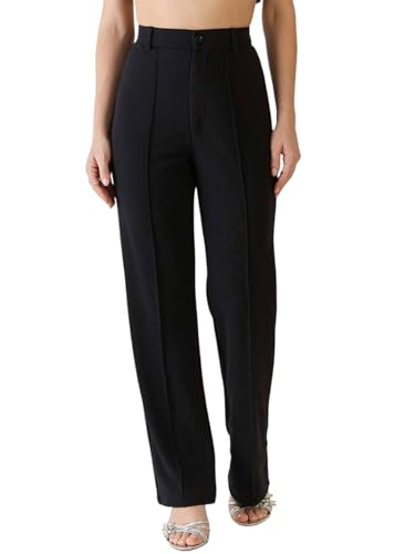 KOTTY Regular Fit Women Black Trousers