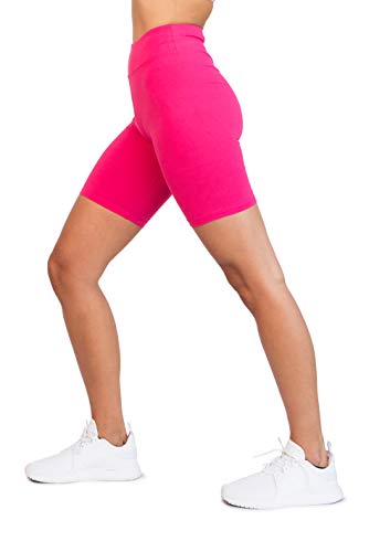 OCOMMO Biker Shorts for Women Waist 3 Inch Thigh Saver Shorts for Under Dresses, Plus Size (XL-2XL), Fuchsia