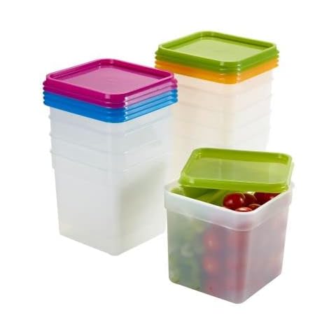 Lakeland 10 Stack-a-Boxes with Colourful Lids Cover
